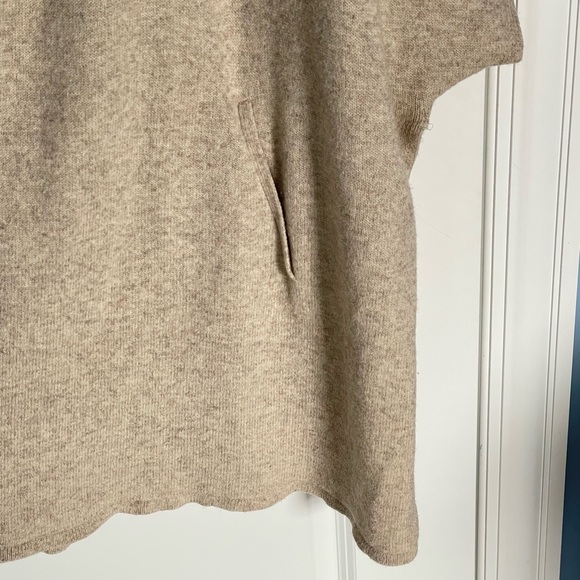 Eileen Fisher Tan Yak Wool Blend Dolman Sleeves Cardigan Sweater - 47151 - Picture 8 of 16